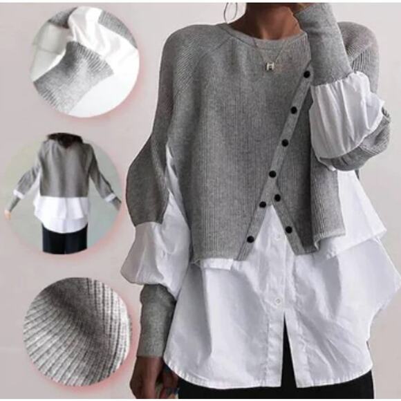 Ellie - Elegant sweater  shirt | Chicgenes - Picture 3 of 4